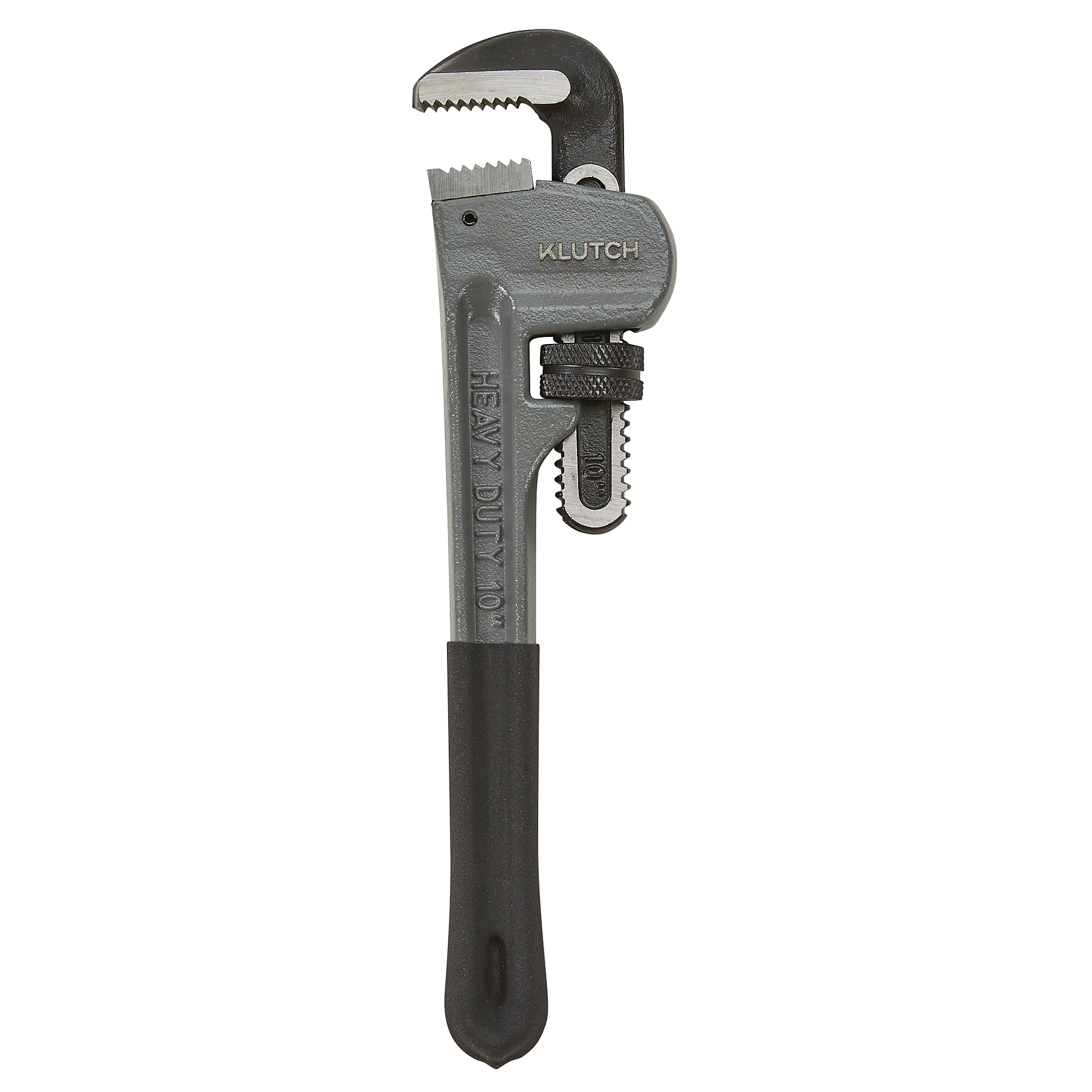 Klutch 10in. Pipe Wrench, 1.3in. Jaw Capacity, Steel Handle